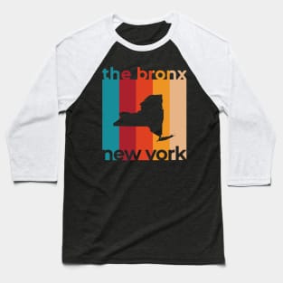 The Bronx New York Souvenirs City NY Retro Cutout Baseball T-Shirt